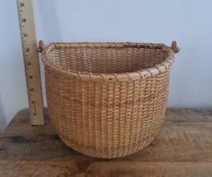 Nantucket Nautical Basket Flat Back for Door Wall Freestanding 6.25" x 8" x 6" - Picture 1 of 10