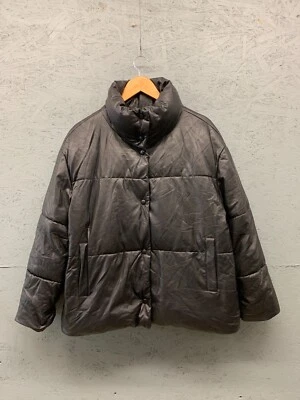 Urban Outfitters Puffer Jacket Men’s M Black Snap Front Quilted Insulated Coat - Image 1 of 4