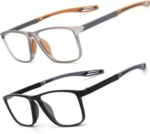 Men Women Anti-blue Light Square Reading Glasses Sport Lightweight Glasses+1/4.0 - Picture 1 of 25