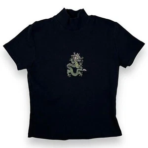 John Galt Brandy Melville Cropped Dragon Tee Shirt - Picture 1 of 6