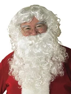 Rubie's Value Santa Beard And Wig Set, White, One Size - Picture 1 of 1