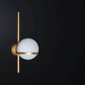 Applique moderno design oro 1 luce BGA 3100-a - Picture 1 of 1