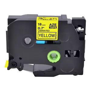 1PK Compatible with Brother TZ-641 PT-D450 Black on Yellow Label Tape 18mm - Picture 1 of 11