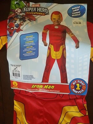 Disfraz de Halloween Superhéroe Marvel Iron Man Niño Pequeño 1-2 Años - Nuevo - ENVÍO 24 HORAS Foto 1 de 4