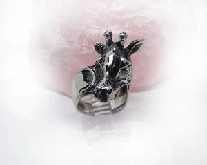 Giraffe Sterling Silver Ring - Picture 1 of 4