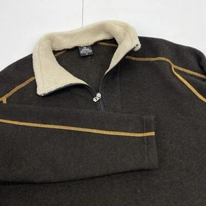 Kuhl Sweater Men's Medium Europa 1/4 Zip Pullover Fleece Jacket Hiking Alfpaca - Picture 1 of 14