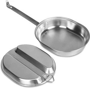 Goetland 304 Stainless Steel US Military Mess Kit Plate Set GI Type Outdoor C... - Picture 1 of 9