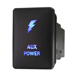 Interruptor pulsador AUX POWER 9B13B 12V para Toyota Tundra Tacoma RAV4 doble LED AZUL 3A - Imagen 1 de 1