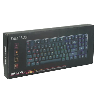 Sweet Alice GK89 Wired RGB Mechanical Gaming Keyboard Backlit 89 Keys LED Light - Image 1 of 4