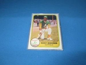 ~ Rickey Henderson #574~81 Fleer~w/ hard plastic case~From Pack to Case~ - Picture 1 of 2