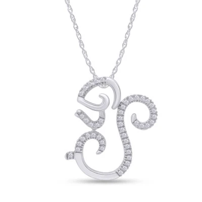 0.1 CT Natural White Diamond Squirrel Pendant Necklace In 10K Solid Gold - Изображение 1 из 4