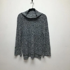 American Rag Cie Womens Pullover Sweater Black Melange Long Sleeve Hi-Low XS New - Picture 1 of 5