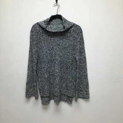 American Rag Cie Womens Pullover Sweater Black Melange Long Sleeve Hi-Low XS New - Image 1 of 4