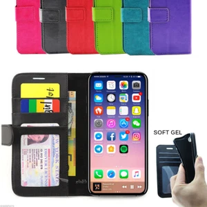 iPhone 7 8 Plus X XS Shockproof Tough Leather Flip Wallet Case Cover For - Picture 1 of 12