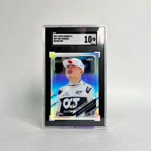 💎 YUKI TSUNODA 2021 Topps Chrome F1 REFRACTOR #49 ROOKIE SGC 10 GEM - Picture 1 of 2