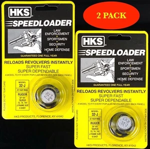 HKS 32J Speedloaders 32 H&R Mag Ruger SP101/LCR32*Taurus 73/74*S&W 432 *2 PACK* - Picture 1 of 5