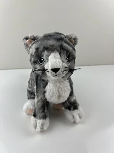 IKEA Kitten 9” Plush Black White Gray Soft Lilleplutt Cat Stuffed Animal Tabby - Picture 1 of 14