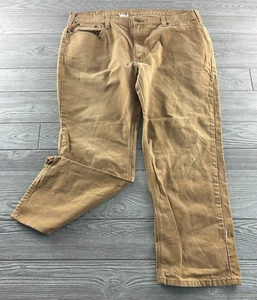 Pantaloni Carhartt uomo tela gamba dritta falegname larghi marrone beige taglia sconosciuta - Foto 1 di 8