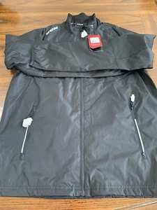 CCM HOCKEY Men's TEAM J-5588 Black FLEECE LINED ZIP UP Light WEIGHT JACKET - S/P - Picture 1 of 12