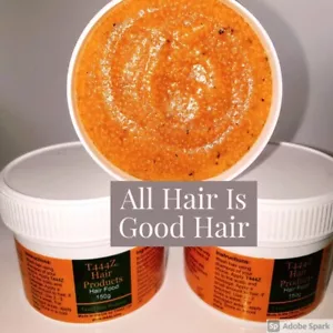 T444Z Hair Products Hair Food Balm 150grams, Yellow; Orange, 6 Ounce Fruity; Nut - Picture 1 of 5