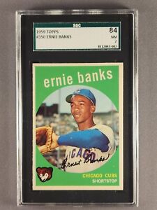 1959 Topps #350 Ernie Banks SGC 7 NM Chicago Cubs Near Mint