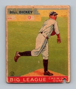 1933 Goudey #19 Bill Dickey Rookie LOW GRADE HOF Vintage Baseball Card - Picture 1 of 2