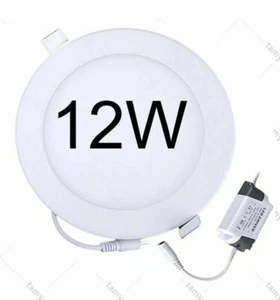 LED Recessed Ceiling Flat Panel Down Lights 12W Watt Ultra Slim White NEW - Picture 1 of 7