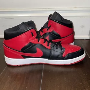 Air Jordan 1 Mid GS Banned Basketball Sneakers Men Size 16 - Picture 1 of 14