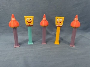 SPONGEBOB SQUAREPANTS + Patrick Star PEZ Candy Dispensers Lot of 5 Hungary 2004 - Picture 1 of 16