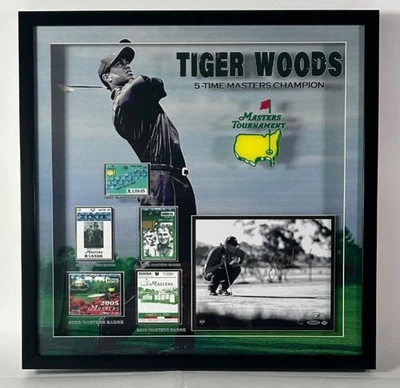 Foto autografiada de fanáticos de Tiger Woods 5 veces campeón de Masters UDA LE #1/100 CERTIFICADO DE AUTENTICIDAD Foto 1 de 4