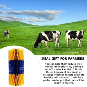 Livestock Scratching Brush 17.7 x 7.9 Inches Cow Scratcher Brush Nylon stogU - Picture 1 of 11