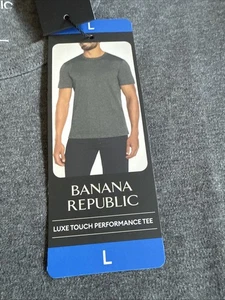 Banana Republic Men’s Luxe Touch Performance Tshirt, Gray, L - Picture 1 of 6