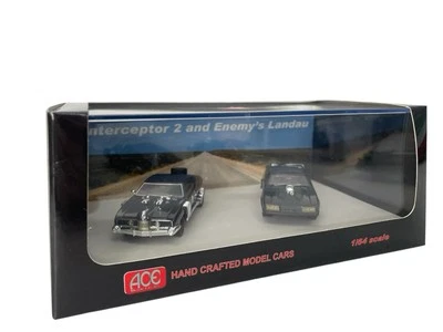 ACE 1/64 MAD MAX INTERCEPTOR 2 & ENEMYs LANDAU TWIN SET FORD FALCON MOVIE RESIN - Image 1 of 4