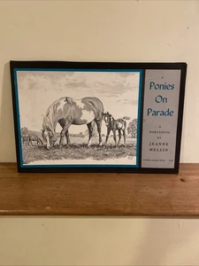 Vintage Equestrian Art Prints Ponies On Parade Portfolio Set, Jeanne Mellin 1966 - Picture 1 of 17