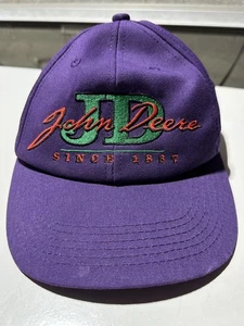 Vintage 90er John Deere Mütze Snapback Spruch Logo lila K Produkte hergestellt in den USA - Bild 1 von 4