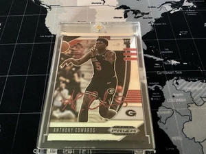 2020-21 Prizm Draft Picks Anthony Edwards #41 RC ON CARD AUTO W/COA TIMBERWOLVES - Picture 1 of 6