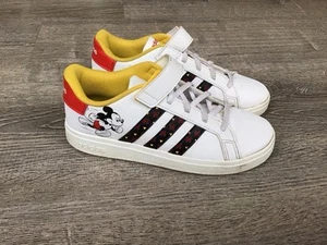 ADIDAS Kids Size 4 Y 4Y Disney Mickey Mouse Grand Court Casual Sneakers HP7760 - Picture 1 of 12