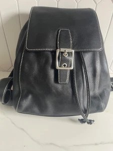 Mochila COACH Legacy vintage de cuero negro con cordón estilo 9569 - Imagen 1 de 14