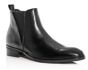 Karl Lagerfeld schwarze Leder V-Kern Chelsea Stiefel Größe 9 - Bild 1 von 3