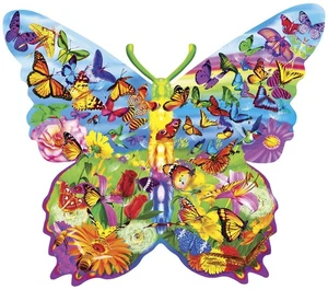 Masterpieces Shaped Jigsaw Puzzle;  Butterfly Surprise;  1000 pieces - Picture 1 of 3