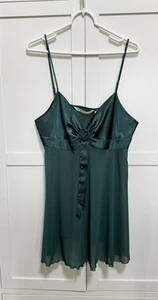 VTG Victoria’s Secret 90s Size Large Chemise Green Sheer Babydoll Slip Nightgown - Picture 1 of 11