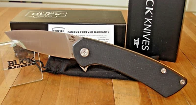 @@ NIB FACA BUCK 040 ONSET BOS S45VN LÂMINA DE AÇO PRETA CABO G-10 - Imagem 1 de 4