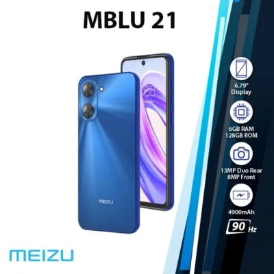 Teléfono Celular MEIZU Mblu 21 Android (Azul/6GB+128GB/Doble SIM/Desbloqueado/NUEVO) Foto 1 de 4