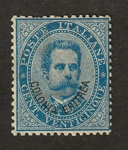 Eritrea stamp #6, MHOG, VVF, wmk. 140, tybe "b", 25c blue, SCV $1450 Cover