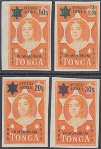 TONGA Sc # CO37-40 CPL MNH JUEGO DE 4 - EN MEMORIA de Queen Salote, con recargo - Imagen 1 de 1