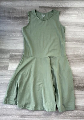 Denim and Company Green Tank Dress S Oversized Soft - Image 1 of 4