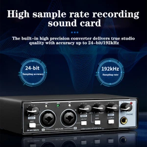 Professional USB Audio Interface Sound Card For Studio Equipment Live Recording - Picture 1 of 19