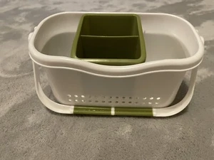 Addis 513830 Sink Caddy, White/ Grass Green - Picture 1 of 3