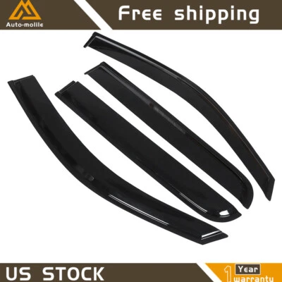 Apto para Toyota Hilux 2005-2015 4 piezas viseras de ventana protectores contra la intemperie protectores contra la intemperie Foto 1 de 4