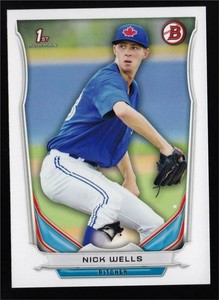 2014 Bowman Draft #DP89 Nick Wells - NM-MT